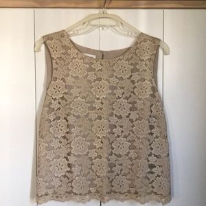 Jones New York Cream Lace Top